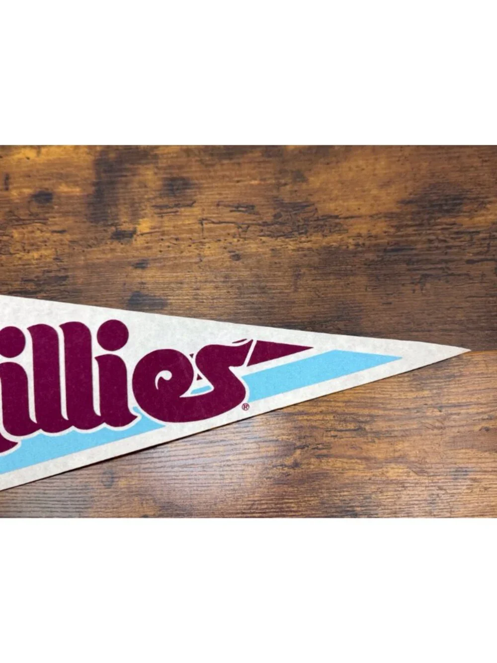 Vintage Philadelphia Phillies Felt Pennant MLB Baseball Memorabilia 29.5 inches